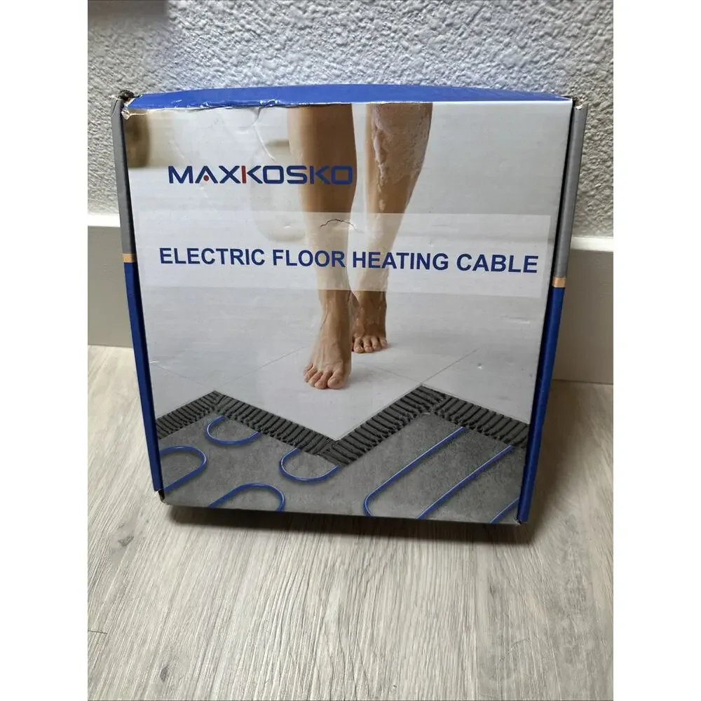 Electric Heated Floor Cable Underfloor Heating System Kit with Cable 10sq Ft